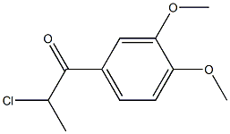 2-chloro-1-(3,4-dimethoxyphenyl)propan-1-one,,结构式