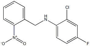 2-chloro-4-fluoro-N-[(2-nitrophenyl)methyl]aniline,,结构式
