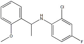 2-chloro-4-fluoro-N-[1-(2-methoxyphenyl)ethyl]aniline 化学構造式