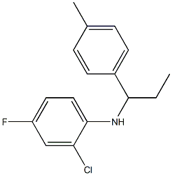  2-chloro-4-fluoro-N-[1-(4-methylphenyl)propyl]aniline