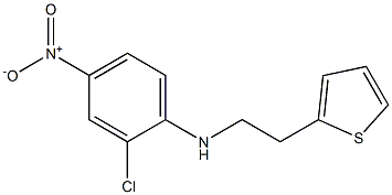 2-chloro-4-nitro-N-[2-(thiophen-2-yl)ethyl]aniline 化学構造式