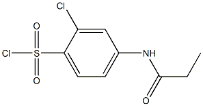 2-chloro-4-propanamidobenzene-1-sulfonyl chloride 化学構造式
