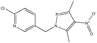 2-chloro-5-[(3,5-dimethyl-4-nitro-1H-pyrazol-1-yl)methyl]pyridine Struktur