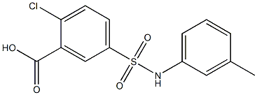 2-chloro-5-[(3-methylphenyl)sulfamoyl]benzoic acid 结构式