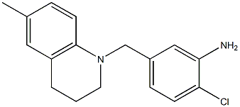 2-chloro-5-[(6-methyl-1,2,3,4-tetrahydroquinolin-1-yl)methyl]aniline,,结构式