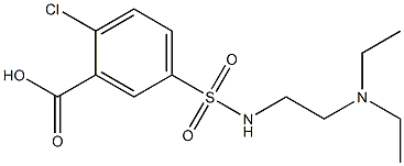 2-chloro-5-{[2-(diethylamino)ethyl]sulfamoyl}benzoic acid Structure