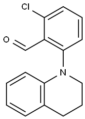 2-chloro-6-(1,2,3,4-tetrahydroquinolin-1-yl)benzaldehyde,,结构式