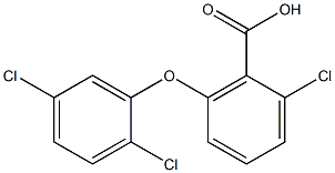 2-chloro-6-(2,5-dichlorophenoxy)benzoic acid 化学構造式