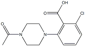 2-chloro-6-(4-acetylpiperazin-1-yl)benzoic acid,,结构式