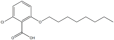 2-chloro-6-(octyloxy)benzoic acid,,结构式
