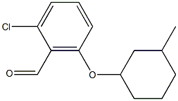 2-chloro-6-[(3-methylcyclohexyl)oxy]benzaldehyde Structure