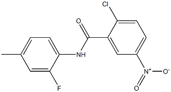 2-chloro-N-(2-fluoro-4-methylphenyl)-5-nitrobenzamide,,结构式