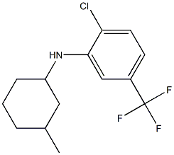 2-chloro-N-(3-methylcyclohexyl)-5-(trifluoromethyl)aniline 化学構造式