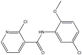 2-chloro-N-(5-chloro-2-methoxyphenyl)pyridine-3-carboxamide,,结构式