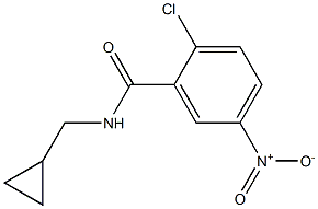 2-chloro-N-(cyclopropylmethyl)-5-nitrobenzamide,,结构式