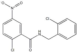 2-chloro-N-[(2-chlorophenyl)methyl]-5-nitrobenzamide Structure
