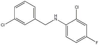 2-chloro-N-[(3-chlorophenyl)methyl]-4-fluoroaniline Structure