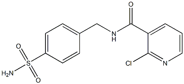 2-chloro-N-[(4-sulfamoylphenyl)methyl]pyridine-3-carboxamide Structure