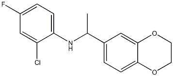 2-chloro-N-[1-(2,3-dihydro-1,4-benzodioxin-6-yl)ethyl]-4-fluoroaniline,,结构式