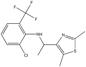 2-chloro-N-[1-(2,5-dimethyl-1,3-thiazol-4-yl)ethyl]-6-(trifluoromethyl)aniline Structure