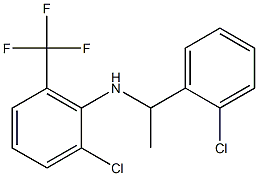 2-chloro-N-[1-(2-chlorophenyl)ethyl]-6-(trifluoromethyl)aniline Structure