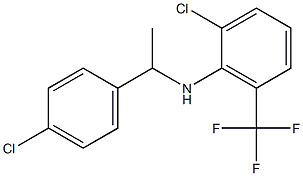 2-chloro-N-[1-(4-chlorophenyl)ethyl]-6-(trifluoromethyl)aniline 化学構造式