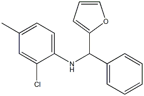 2-chloro-N-[furan-2-yl(phenyl)methyl]-4-methylaniline Structure