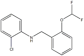 2-chloro-N-{[2-(difluoromethoxy)phenyl]methyl}aniline Structure