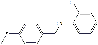 2-chloro-N-{[4-(methylsulfanyl)phenyl]methyl}aniline Struktur