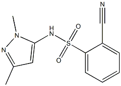 2-cyano-N-(1,3-dimethyl-1H-pyrazol-5-yl)benzenesulfonamide