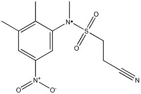 2-cyano-N-(2,3-dimethyl-5-nitrophenyl)-N-methylethane-1-sulfonamido,,结构式