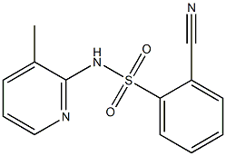 2-cyano-N-(3-methylpyridin-2-yl)benzene-1-sulfonamide 结构式