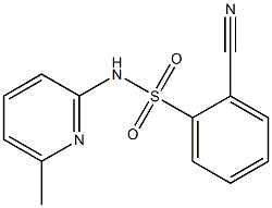 2-cyano-N-(6-methylpyridin-2-yl)benzene-1-sulfonamide 结构式