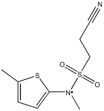 2-cyano-N-methyl-N-(5-methylthiophen-2-yl)ethane-1-sulfonamido Struktur