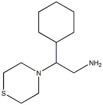 2-cyclohexyl-2-(thiomorpholin-4-yl)ethan-1-amine,,结构式