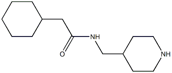 2-cyclohexyl-N-(piperidin-4-ylmethyl)acetamide Struktur
