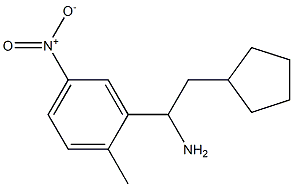 2-cyclopentyl-1-(2-methyl-5-nitrophenyl)ethan-1-amine Struktur