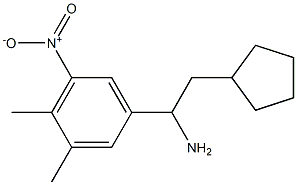 2-cyclopentyl-1-(3,4-dimethyl-5-nitrophenyl)ethan-1-amine,,结构式