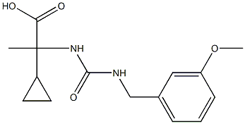 2-cyclopropyl-2-({[(3-methoxyphenyl)methyl]carbamoyl}amino)propanoic acid,,结构式
