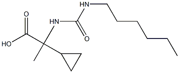 2-cyclopropyl-2-[(hexylcarbamoyl)amino]propanoic acid Structure