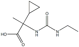 2-cyclopropyl-2-{[(ethylamino)carbonyl]amino}propanoic acid,,结构式