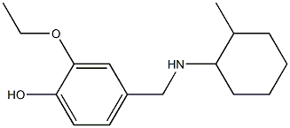 2-ethoxy-4-{[(2-methylcyclohexyl)amino]methyl}phenol Struktur