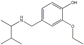 2-ethoxy-4-{[(3-methylbutan-2-yl)amino]methyl}phenol,,结构式