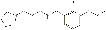 2-ethoxy-6-({[3-(pyrrolidin-1-yl)propyl]amino}methyl)phenol Struktur