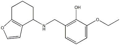 2-ethoxy-6-[(4,5,6,7-tetrahydro-1-benzofuran-4-ylamino)methyl]phenol,,结构式