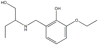 2-ethoxy-6-{[(1-hydroxybutan-2-yl)amino]methyl}phenol Structure