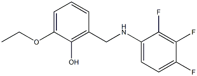 2-ethoxy-6-{[(2,3,4-trifluorophenyl)amino]methyl}phenol,,结构式