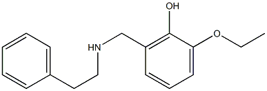 2-ethoxy-6-{[(2-phenylethyl)amino]methyl}phenol Structure