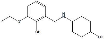 2-ethoxy-6-{[(4-hydroxycyclohexyl)amino]methyl}phenol,,结构式