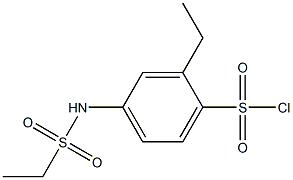 2-ethyl-4-[(ethylsulfonyl)amino]benzenesulfonyl chloride Structure